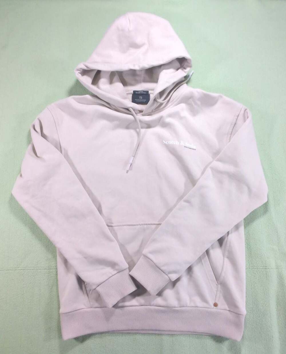 Scotch & Soda Organic Cotton Born in Amsterdam Hoodie Cream Beige